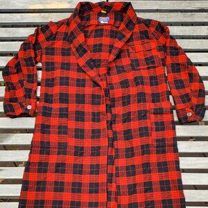 Pendleton wool robe bed sleepwear buffalo lumberjack plaid tartan vintage retro